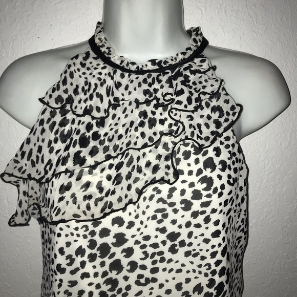 2/$15 BCX Asymmetrical Ruffle Sleeveless Top S - Picture 2 of 6
